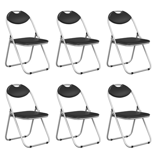 Set sedie pieghevoli da interno 6 pezzi, Sedie in metallo con impugnatura  sedile imbottito e piedini antiscivolo - Costway