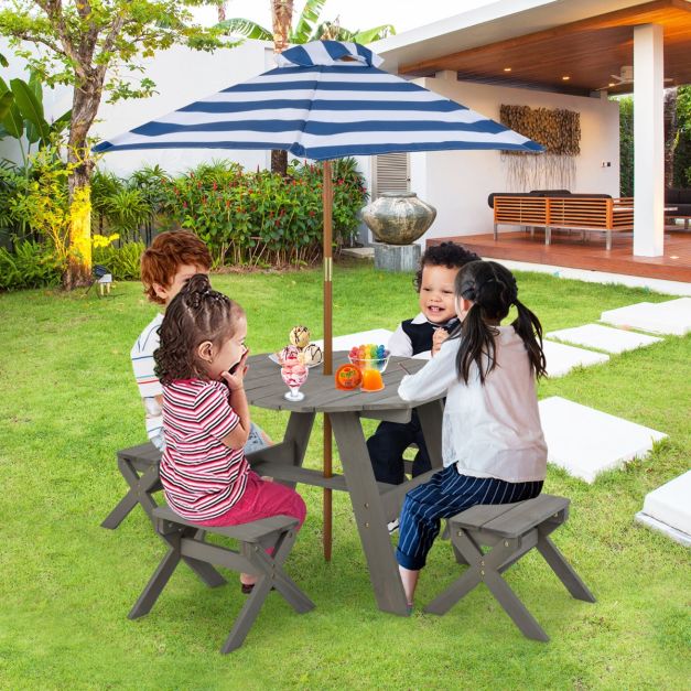 AXI Tavolo da Picnic per Bambini Nick con Ombrellone Arcobaleno | Leroy