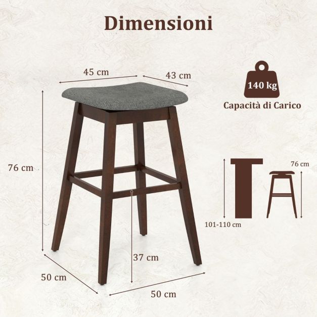 2 Sgabelli Da Bar Girevoli 360° In Velluto Bianco Con Schienale – Altezza Banco, Moderni E Imbottiti Per Cucina E Isole