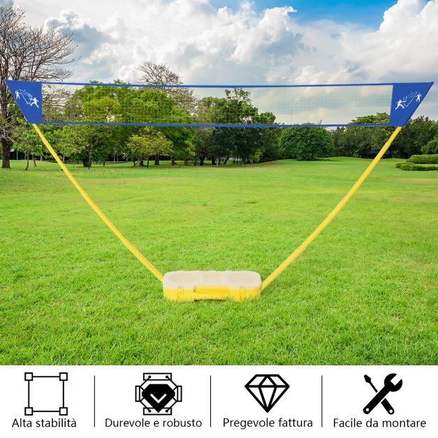 Set Completo con Rete per Giochi con Racchette, Adatto a