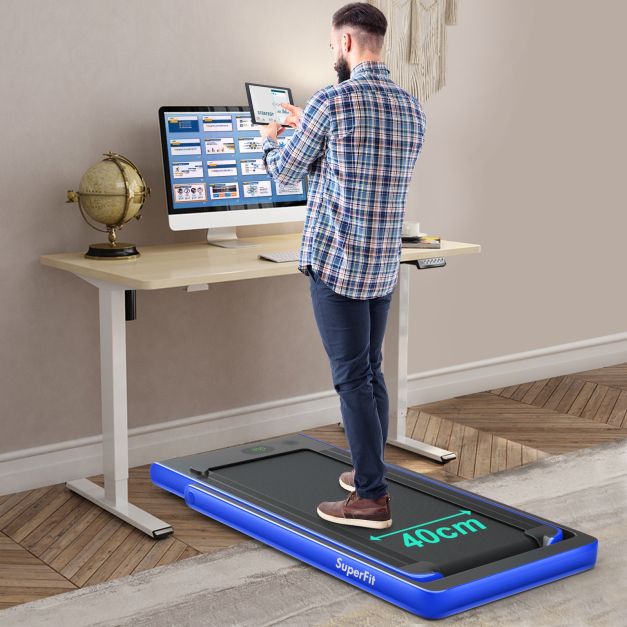 SERVFIT Tapis roulant con inclinazione, inclinazione a 3 livelli del 12%, nastro extra largo a doppio strato,telecomando e display LED, apis roulant 3 in 1 da scrivania per l'ufficio domestico