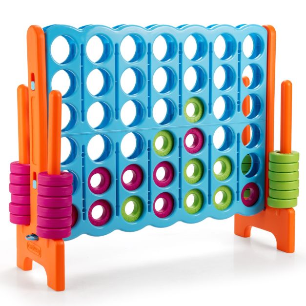 Gioco Da Tavolo Forza 4 In Legno - Versione Classica A 4 Vittorie Per 2 Giocatori, Strategia, Portatile Da Viaggio (25x17 Cm), Per Bambini E Famiglia - 5