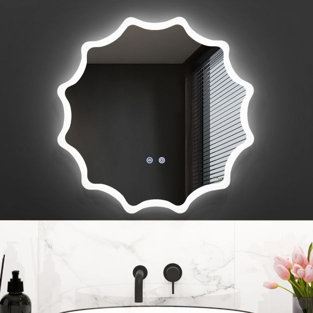 Specchio Rotondo LED Da Bagno 61 Cm: Anti-appannamento, Dimmerabile E Con Memoria. Scegli La Tua Luce: Calda, Fredda O Naturale.