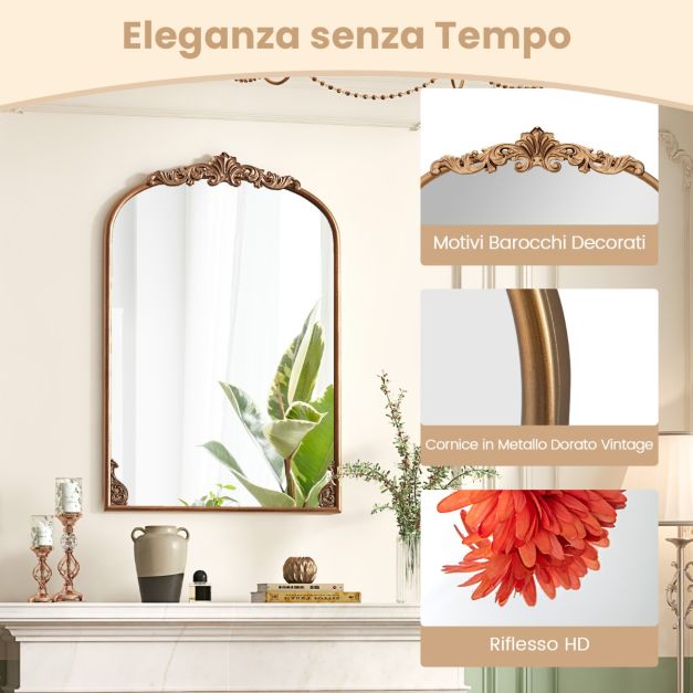 Specchio Rustico In Legno Con Cornice Rettangolare Specchio Decorativo Da Appendere 55 X 90 Cm Naturale 88305401