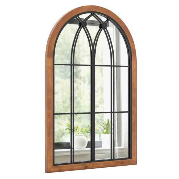 Specchio finestra ad arco 60x90cm, Specchio da parete con cornice