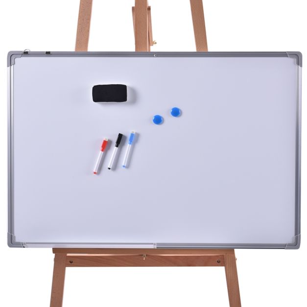 Set 6 Pennarelli Per Lavagna Magnetica Colori + Cancellino Magnetico – Punta Fine, Scrubber Integrato