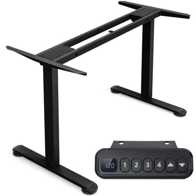 Scrivania Elettrica Regolabile In Altezza 150x76 Cm – Doppio Motore Con Memoria – Nero