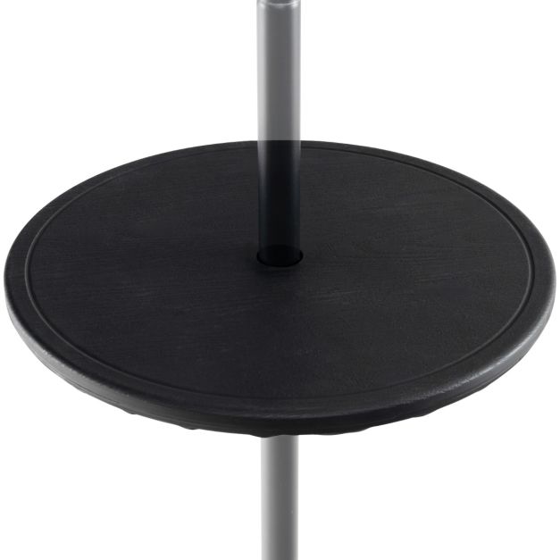 JEAREY Vassoio Portatile Per Ombrellone Da Spiaggia, 33 Cm, Con Foro, Adatto A Aste Da 3.8 Cm, Per Patio Giardino Piscina, Nero