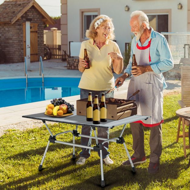 Tavolo da campeggio Tavolino basso pieghevole da esterno/Tavolo da pranzo salvagente Tavolo da barbecue portatile pieghevole a scomparsa  1503