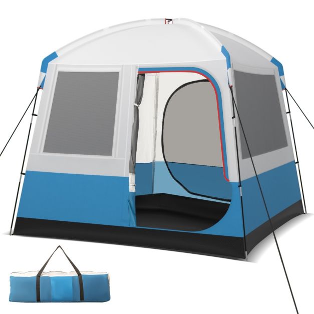 Tende da Campeggio per 8 Persone, Tenda familiare Antivento Impermeabile, Doppio Strato, Tenda Divisa per Stanza separata
