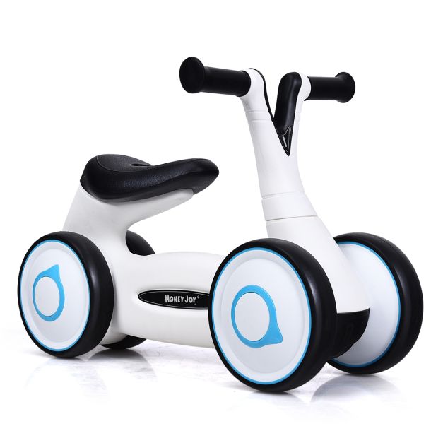 Triciclo per equilibrio per bambini senza pedali con 4 ruote, Mini triciclo  giocattoli per bimbi di 1-3 anni 59x29x40cm Bianco - Costway