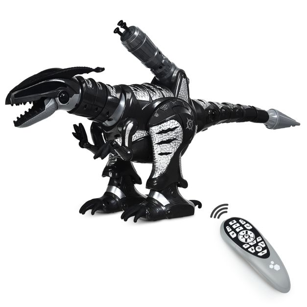 Dinosauro robot con programmi indipendenti per bambini, Dinosauro giocattolo  elettrico con telecomando, Nero - Costway