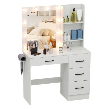 tavolo da trucco con prese di corrente