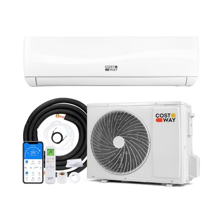 Condizionatore inverter monosplit da 24000 BTU con unità esterna, telecomando, WiFi e funzione autopulente per ambienti fino a 110 m².