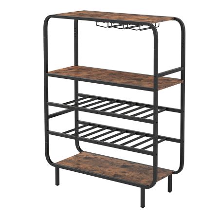 Portabottiglie Da 5 Galloni A 3 Ripiani - Scaffale In Acciaio Per Acqua, Organizer Impilabile Per Casa E Ufficio, Nero