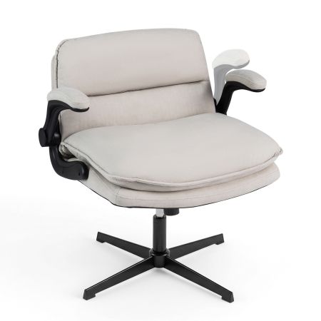 Sedia da ufficio con braccioli ribaltabili, altezza regolabile e funzione dondolo, ideale per comfort e praticità.