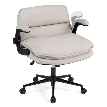 Sedia da ufficio con imbottitura di alta qualità, braccioli ribaltabili e design versatile, perfetta per ogni ambiente di lavoro.