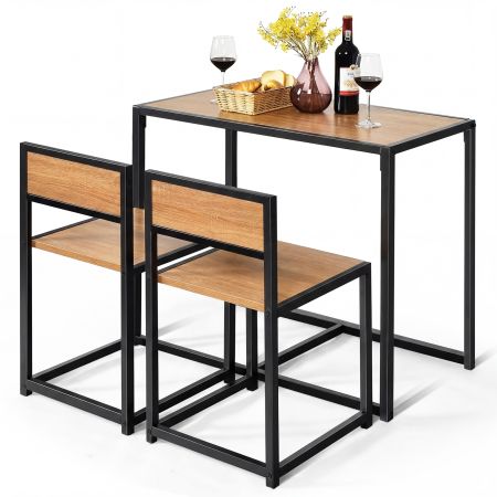Set da pranzo con struttura di metallo