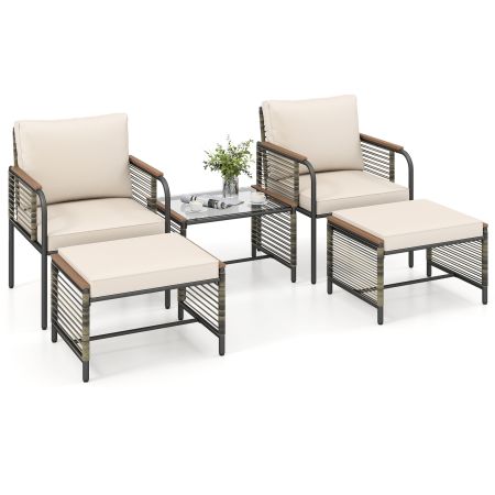 mobili da patio set da esterno sedie rattan comodo giardino