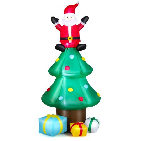 albero di Natale gonfiabile con Babbo Natale