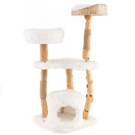 albero per gatti in legno massello
