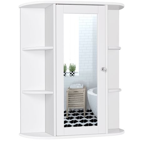 TaoHFE Armadio Da Bagno A Parete Con Specchio, In MDF Verniciato, Impermeabile, Antirumore, Design Salvaspazio