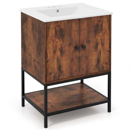 mobiletto per bagno in stile industriale