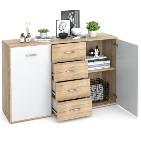armadio verticale di legno con 4 cassetti