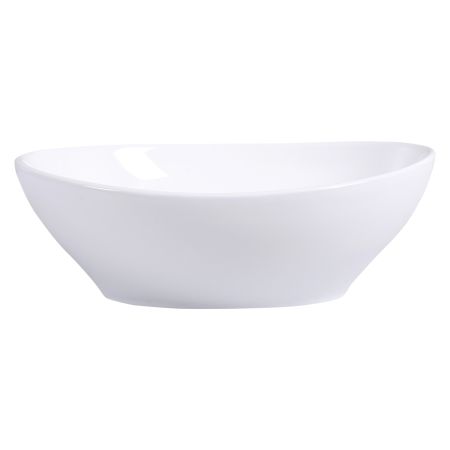 Lavabo da appoggio bagno lavandino forma ovale ceramica
