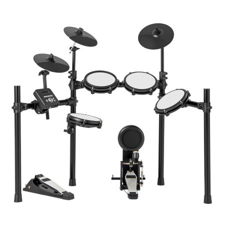 Batteria elettrica adulti con piatti crash ride e bacchette