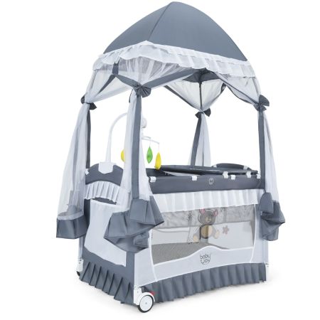 doppio lettino portatile per bambino con tenda Yurta