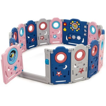 box multifunzionale con 16 pannelli e giocattoli educativi
