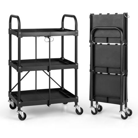 carrello pieghevole a 3 livelli per officina