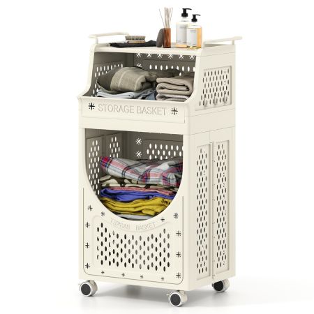 Carrello bucato 3 livelli pieghevole
