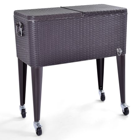 carrello frigo portatile per patio su ruote