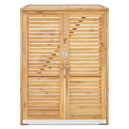 bidone della spazzatura in legno