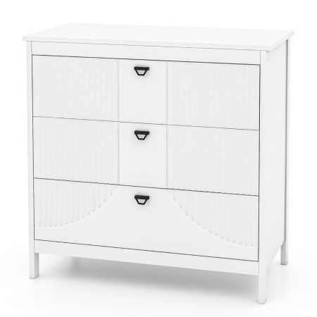 comodino a 3 cassetti in legno per camera da letto
