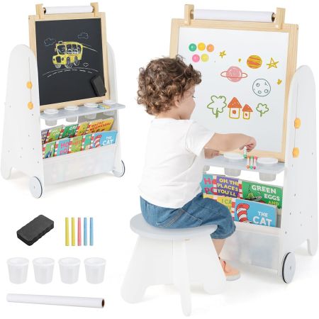cavalletto per bambini con lavagna magnetica