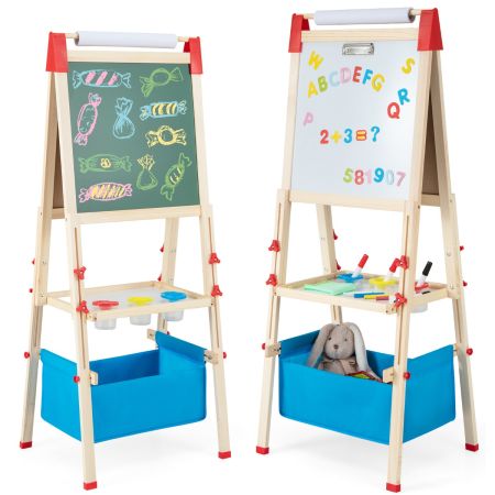 cavalletto in legno bifacciale per bambini