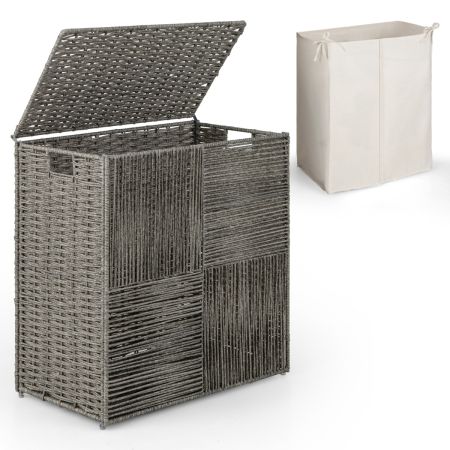 cesto per il bucato in vimini da 110L