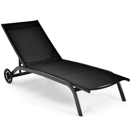 chaise longue regolabile con ruote
