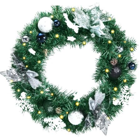 ghirlanda di Natale illuminata