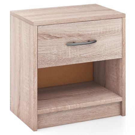 Comodino Moderno Scanalato Con Stazione Di Ricarica USB | AEPOALUA Mobile Con Cassetto Per Camera Da Letto (50x39,5x60 Cm) - 2