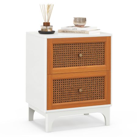 comodino con 2 cassetti