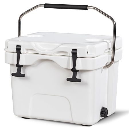 EchoSmile Cooler Portatile 35L/37qt – Scatola Termica Isolata Per Campeggio, Picnic E Spiaggia, Resistente, Con Portabicchieri E Tappo Di Scarico