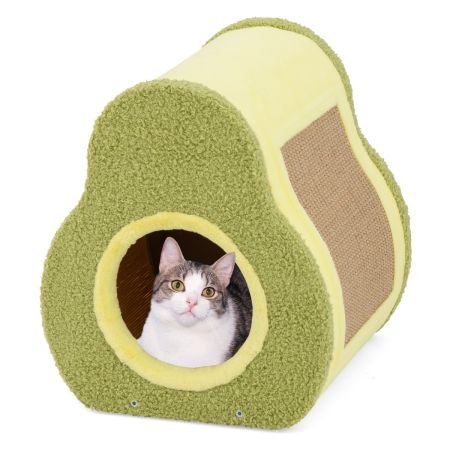 cuccia per gatti con tiragraffi in juta