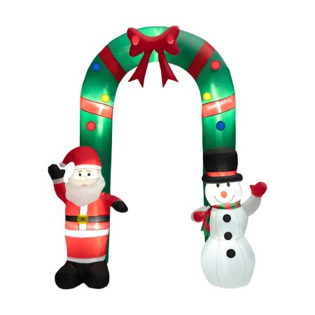 arco gonfiabile con led per festa di natale