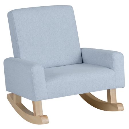 sedia a dondolo con gambe in legno
