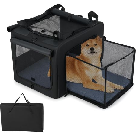 cani auto gabbia per