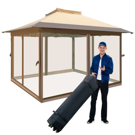 tenda facile da montare con pareti in rete